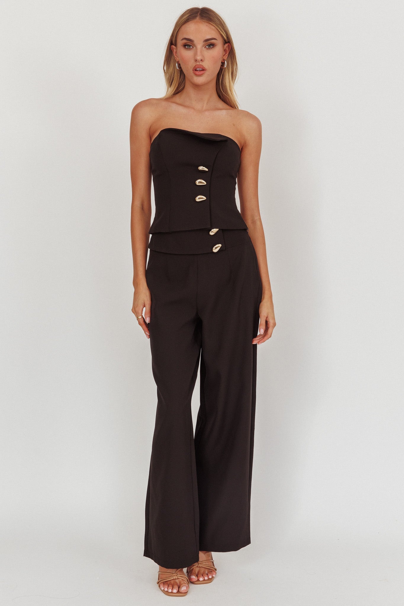 Ishani Hardware Decoration Pants Black