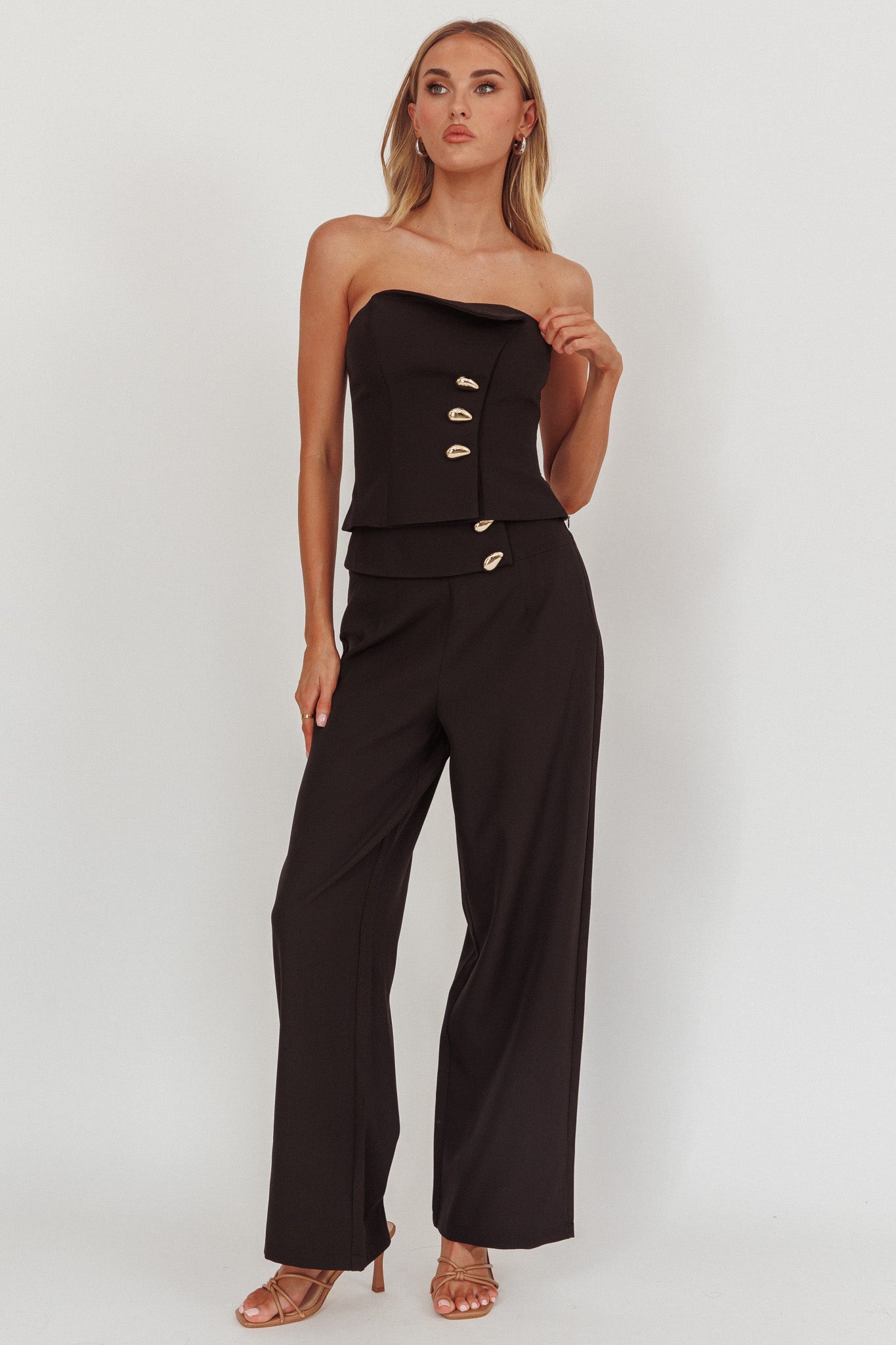 Ishani Hardware Decoration Pants Black