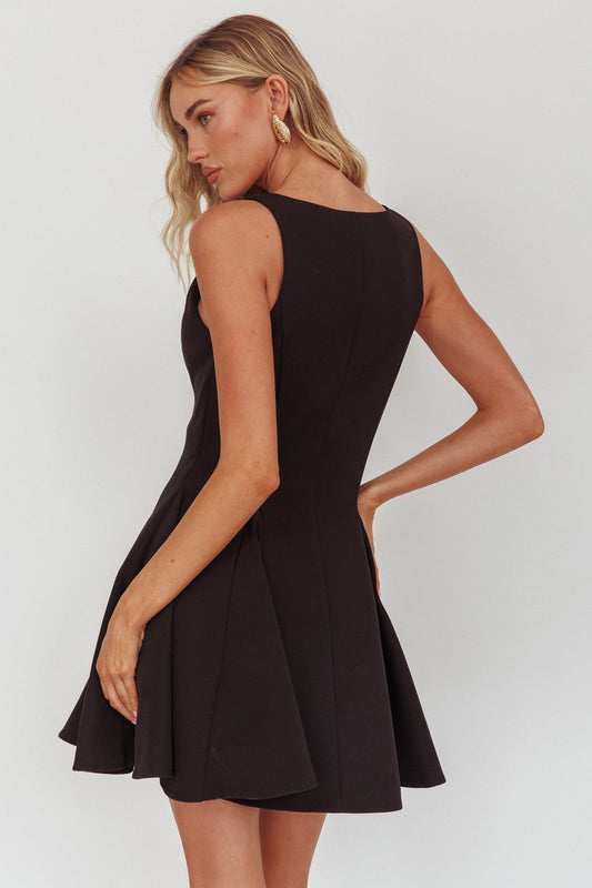 Tiana Double Breasted Mini Dress Black