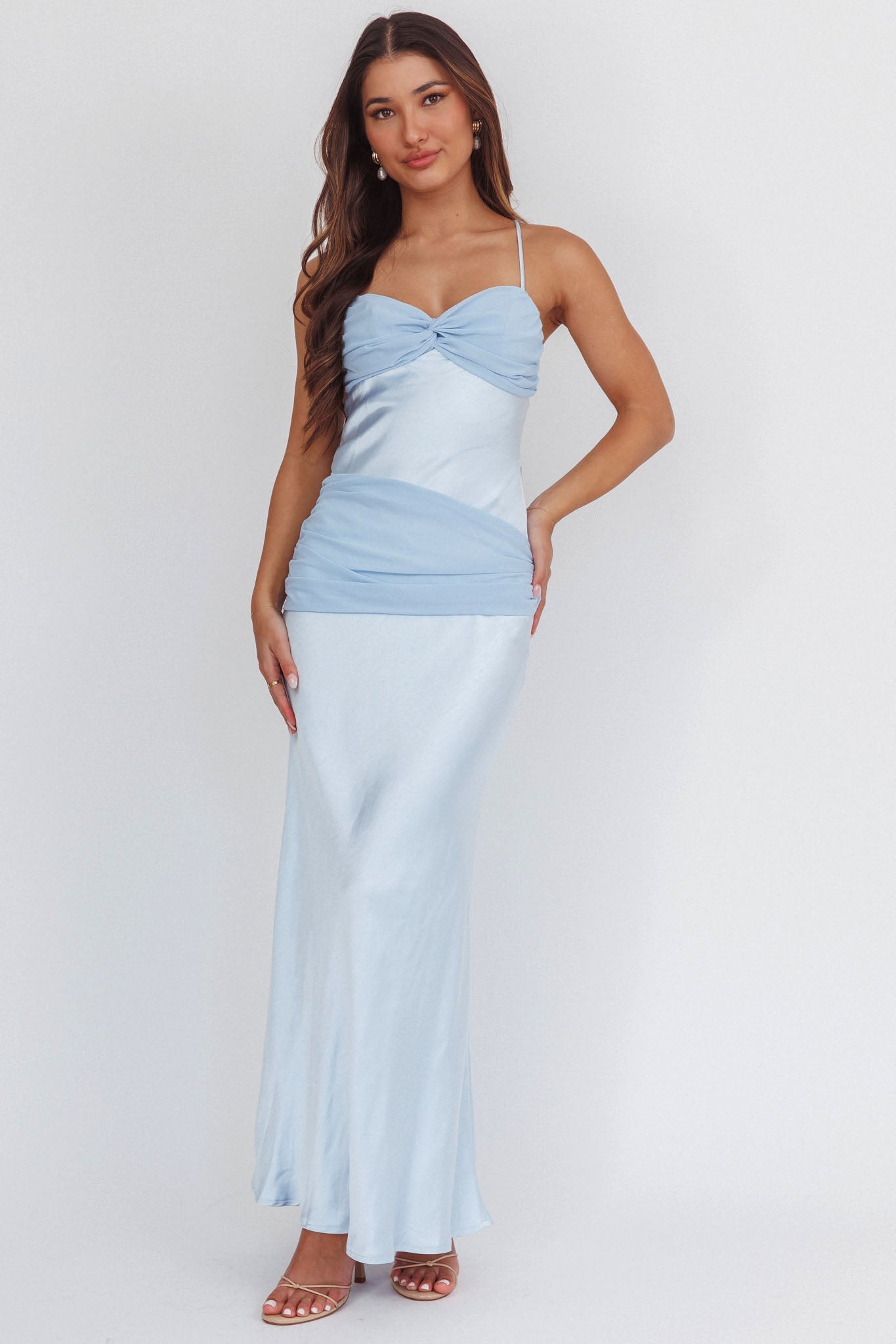 Arizona Sunset Criss-Cross Bow Back Dress Blue