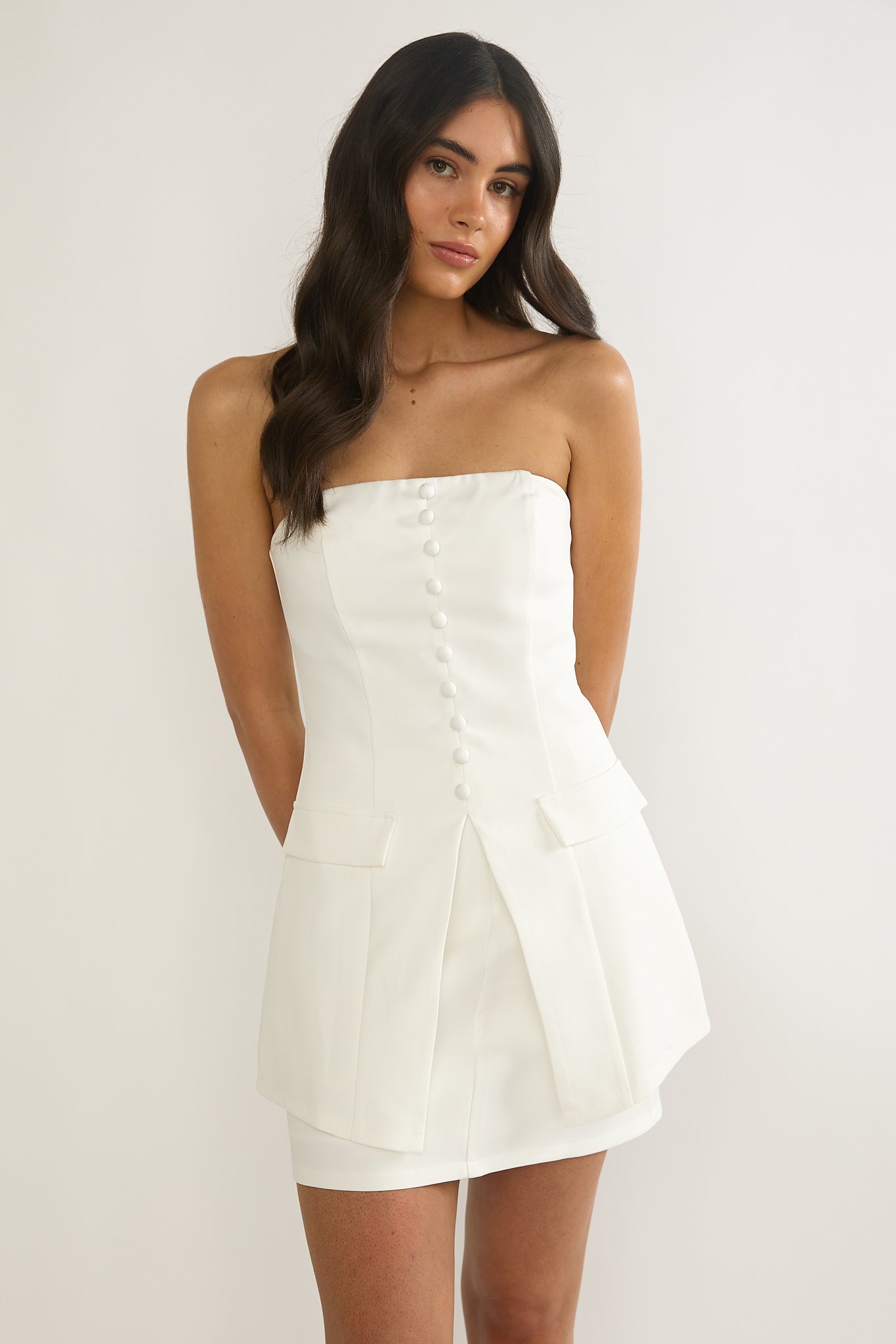 Ilara A-Line Mini Skirt White