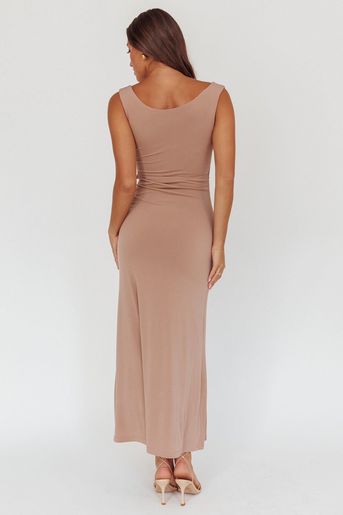 Costa Cut-Out Waist Maxi Dress Ecru