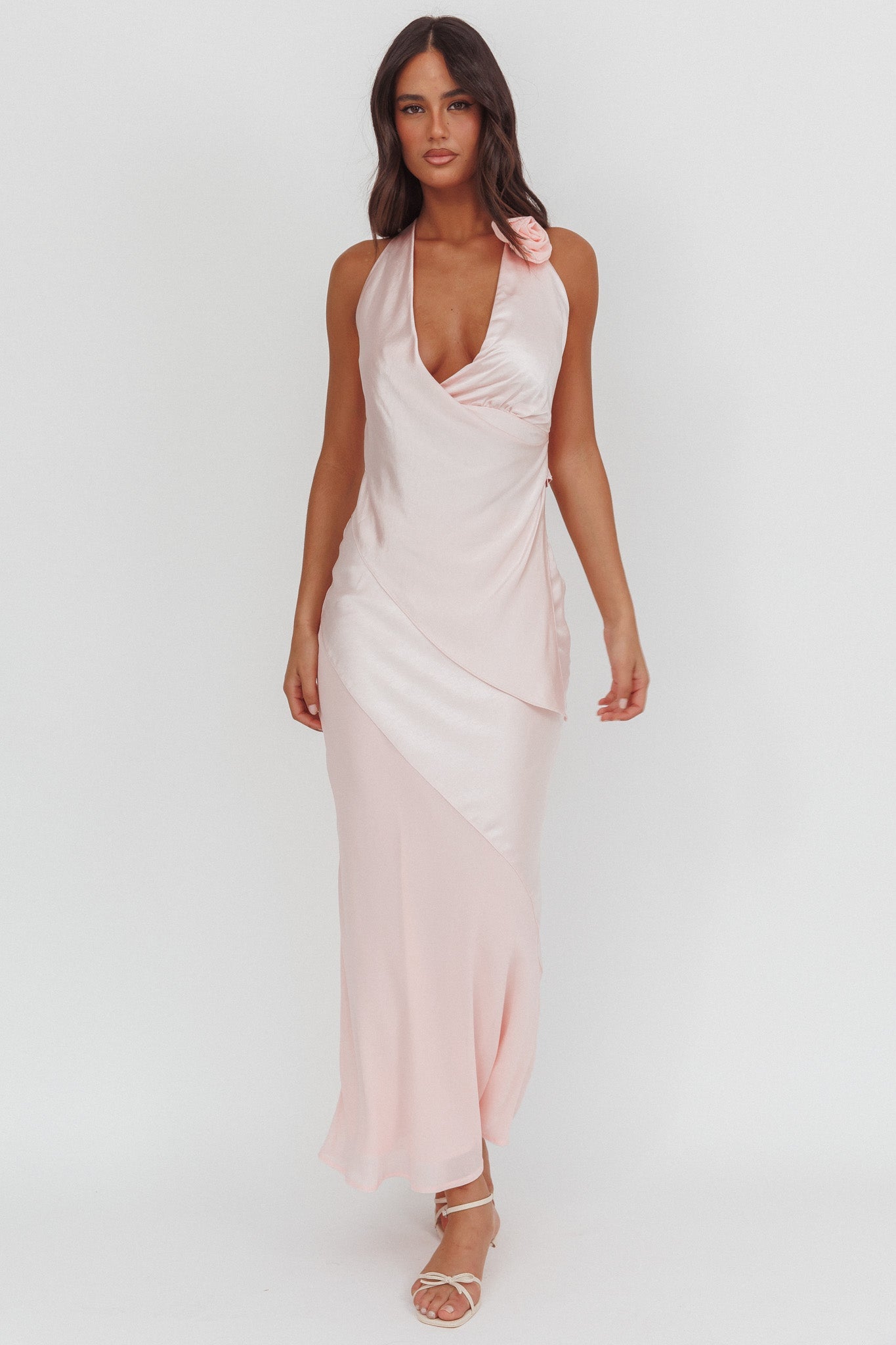 Easy Love Contrast Maxi Skirt Pink