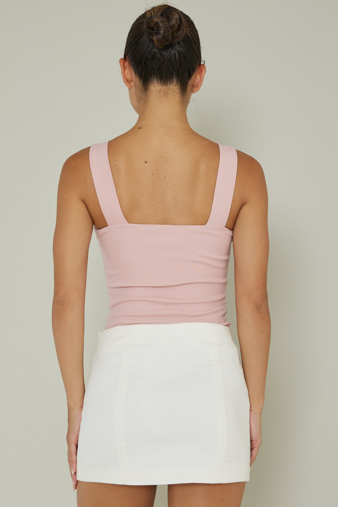 High Time Square Neckline Leotard Blush