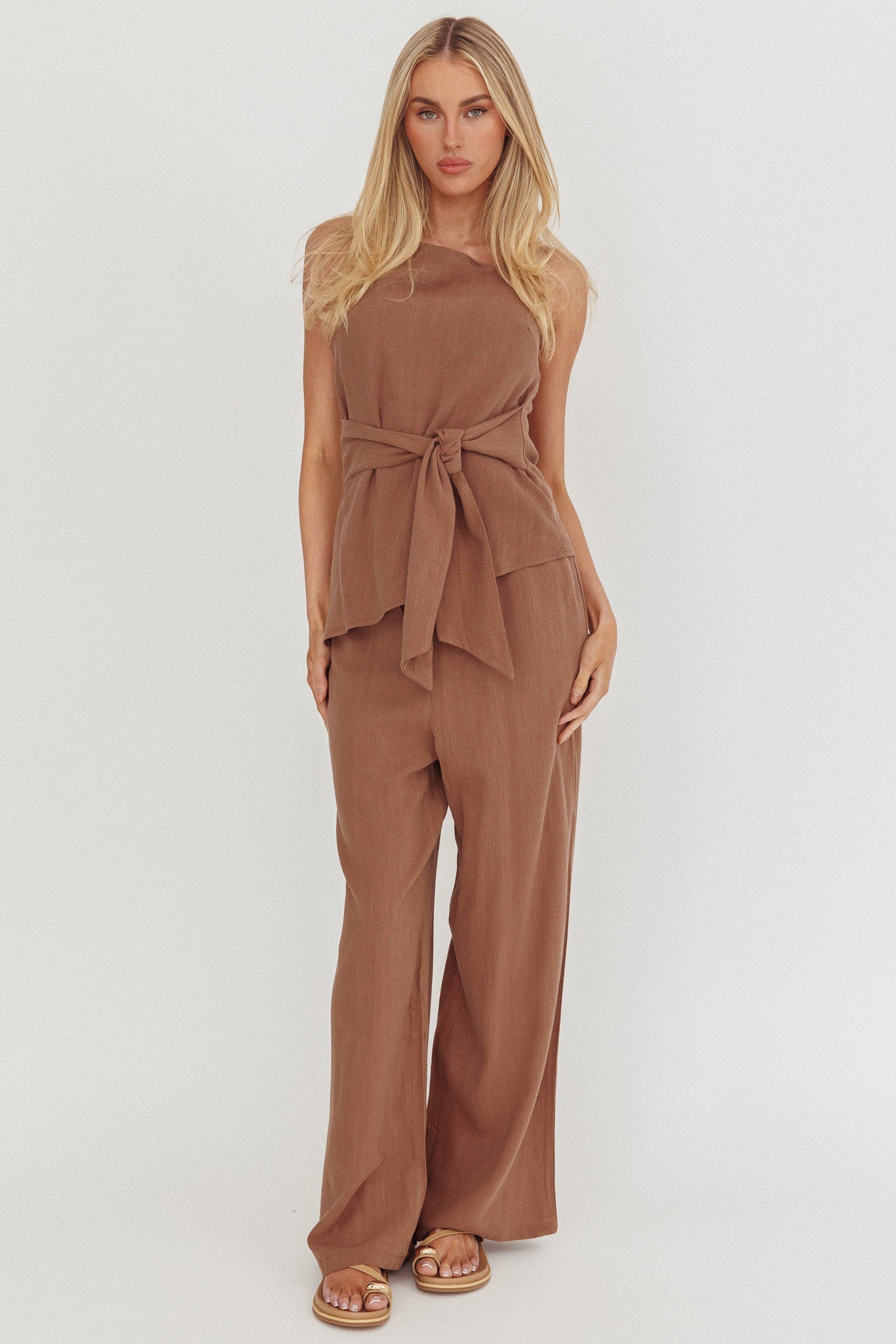 Eniola Drawstring Pants Chocolate