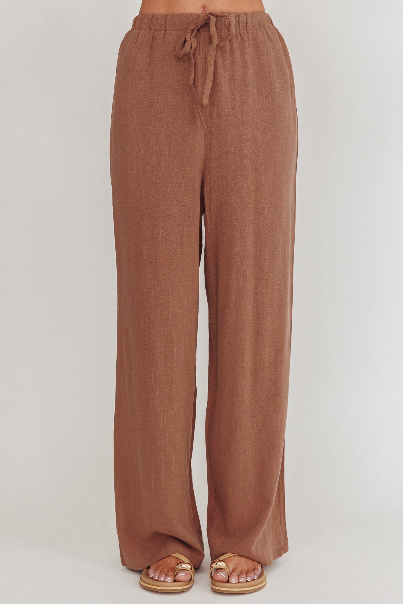 Eniola Drawstring Pants Chocolate