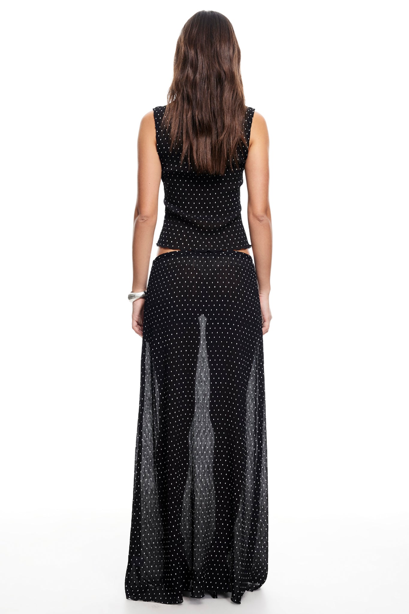LIONESS Ford Maxi Skirt Onyx Polka