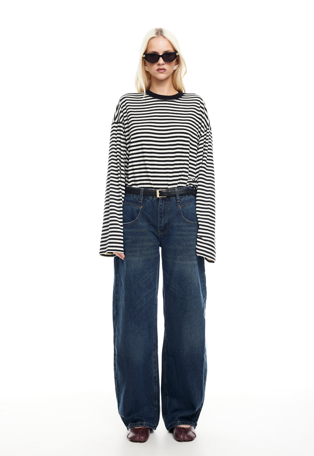 LIONESS Bloom Long Sleeve Onyx Stripe