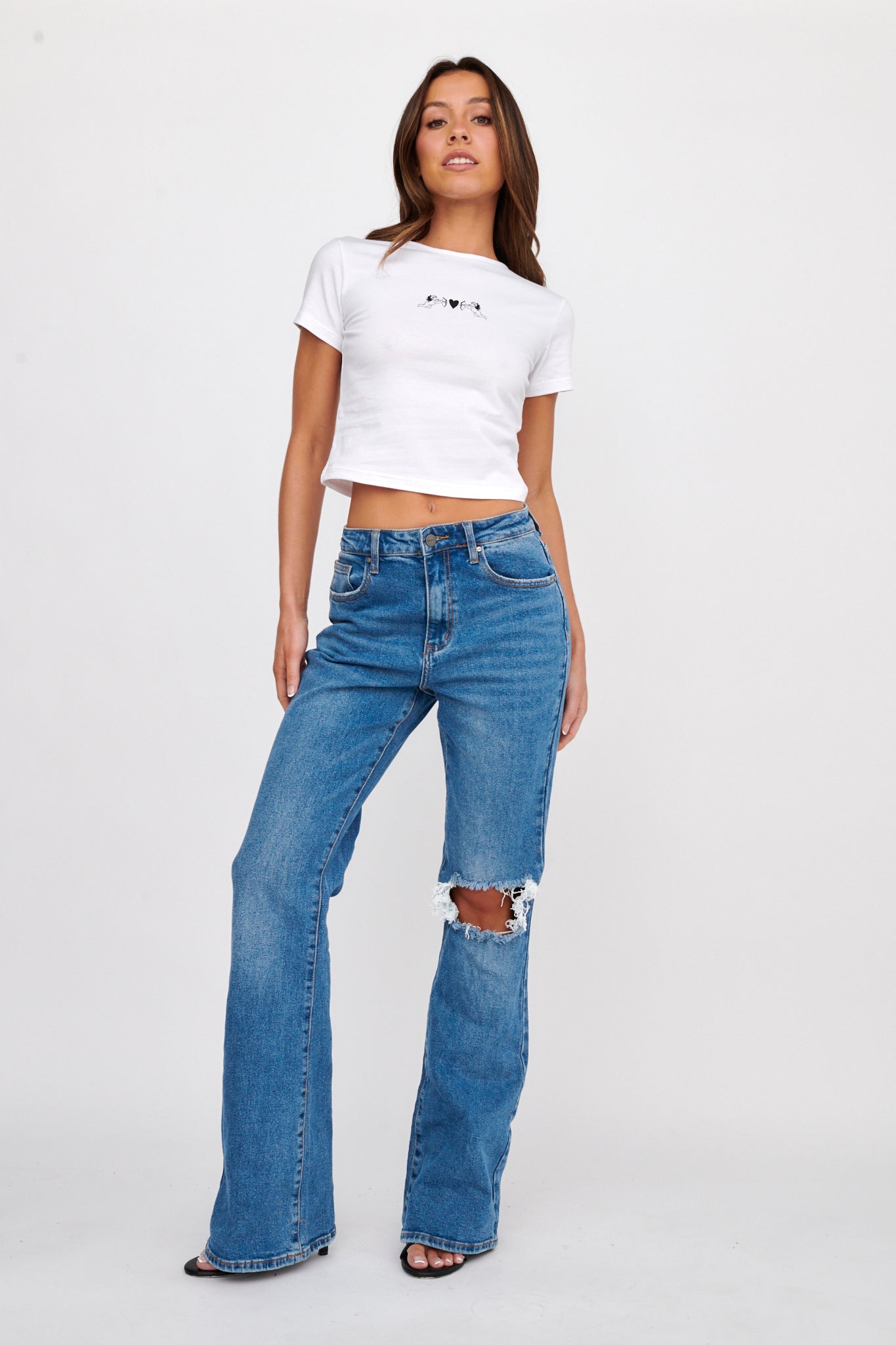 LIONESS Angels Baby Tee Porcelain