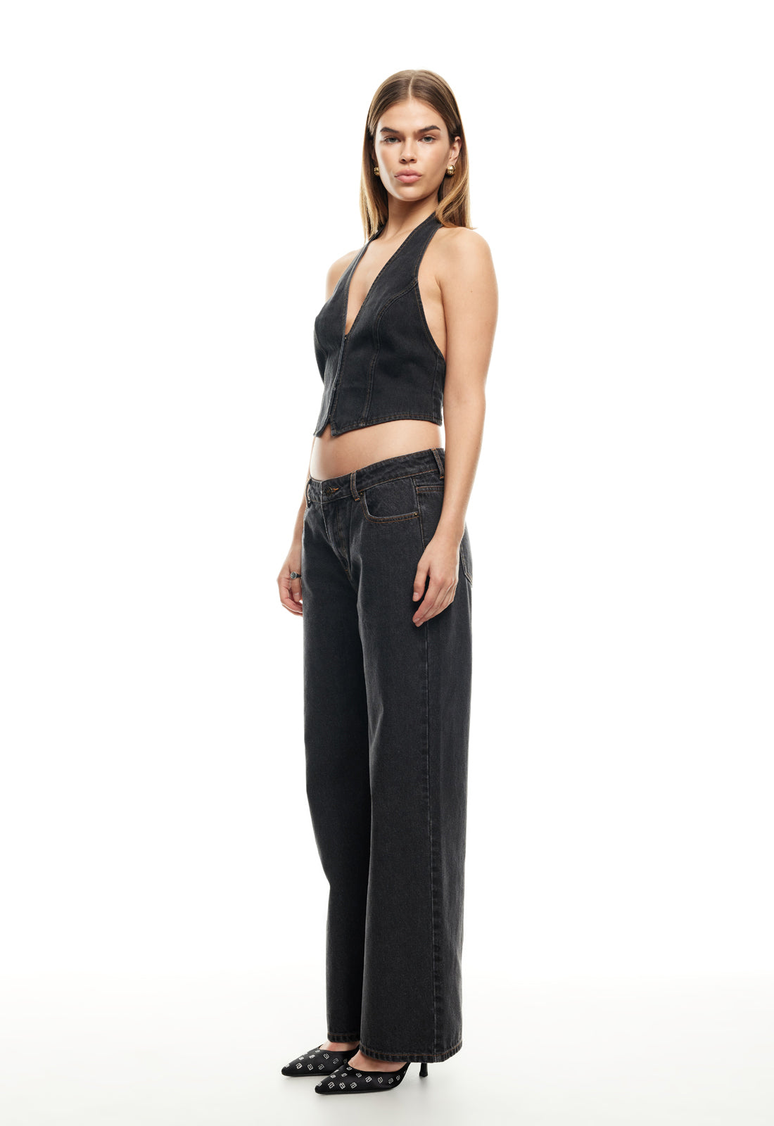 LIONESS Top Model Jeans Charcoal