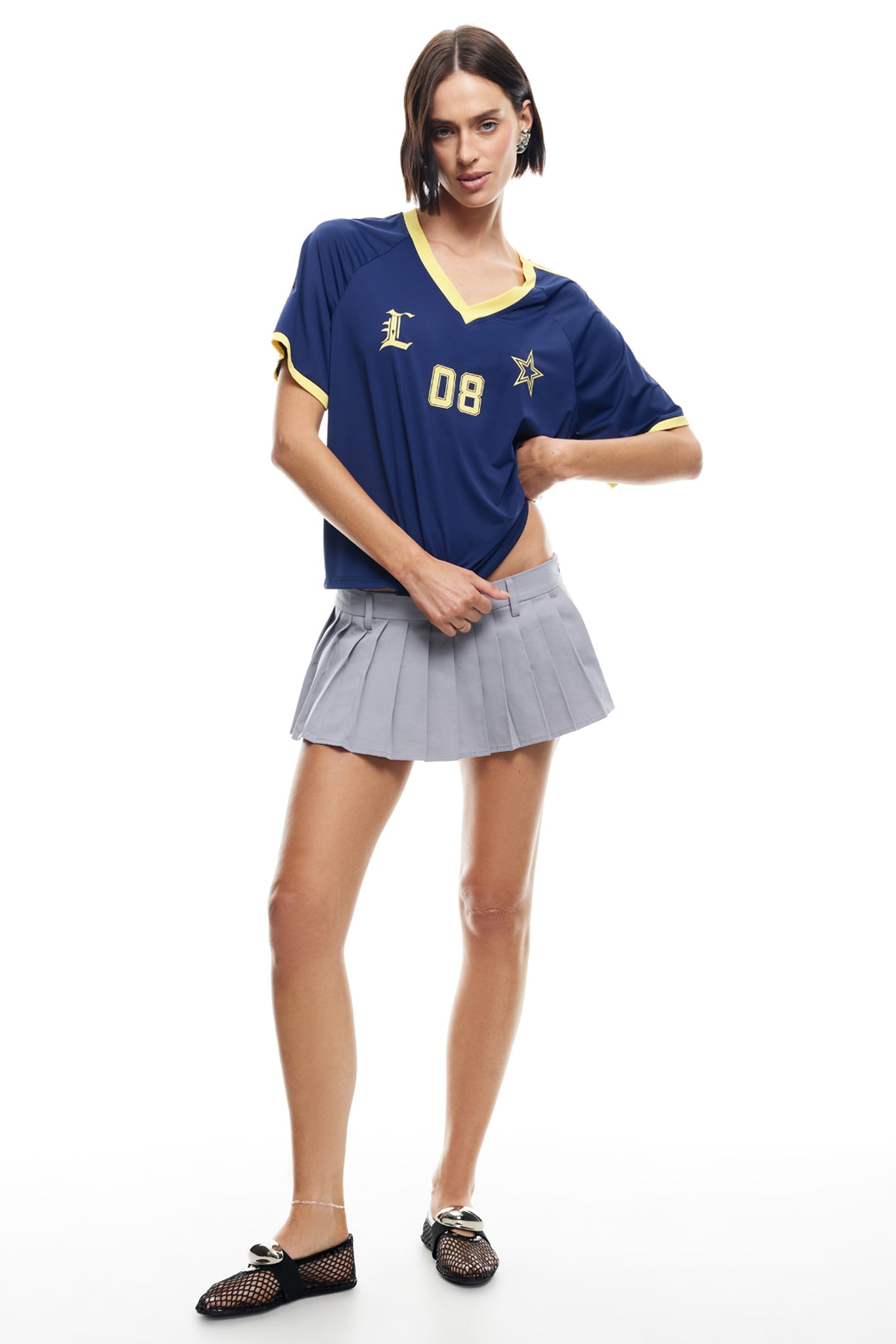 LIONESS Rider Mini Skirt Slate