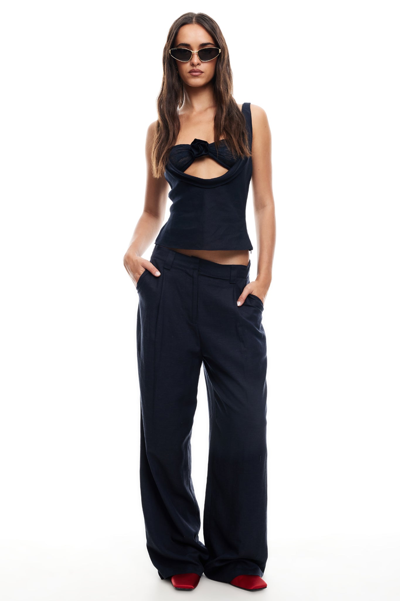 LIONESS La Quinta Pants Navy
