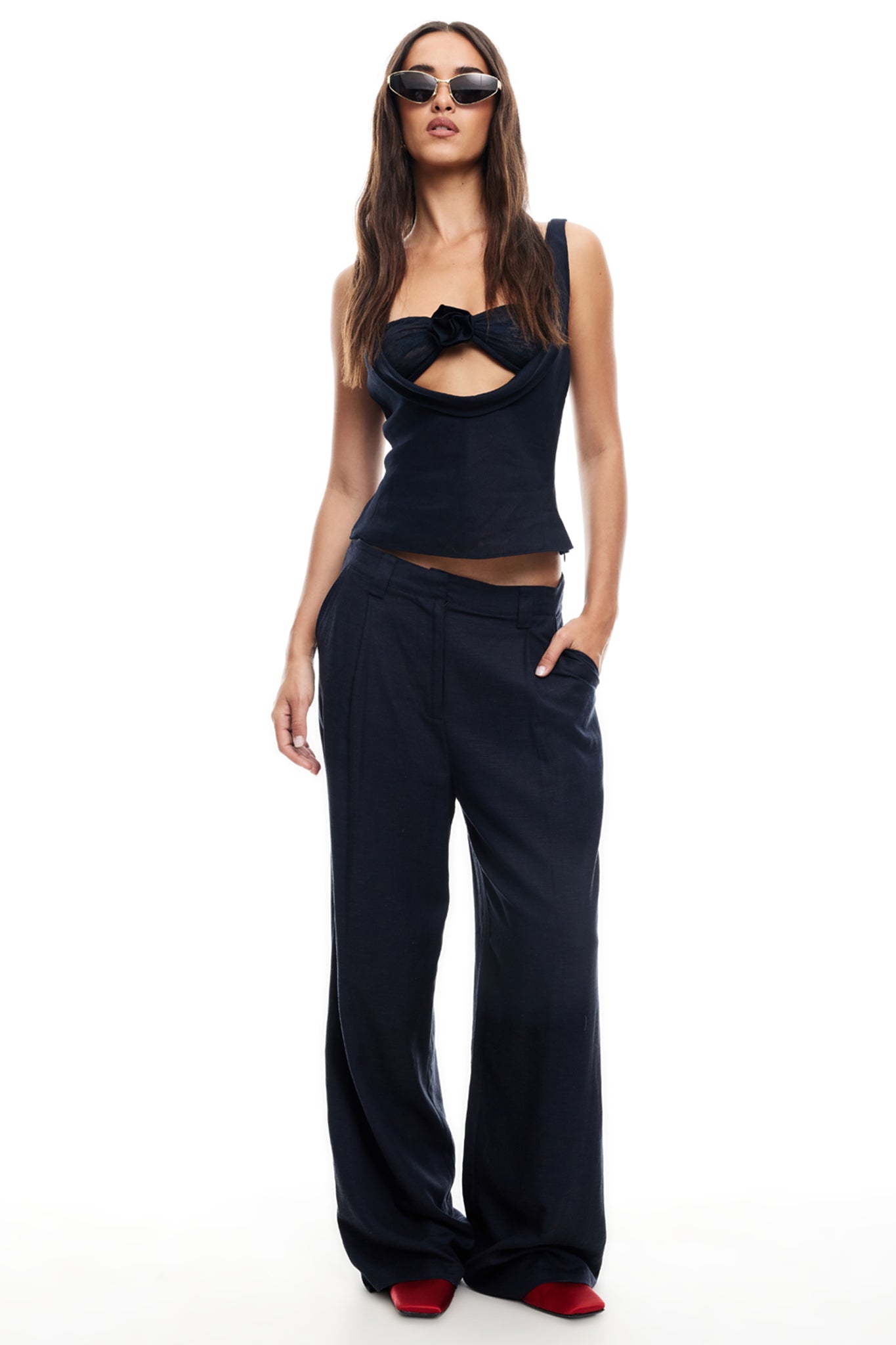 LIONESS La Quinta Pants Navy