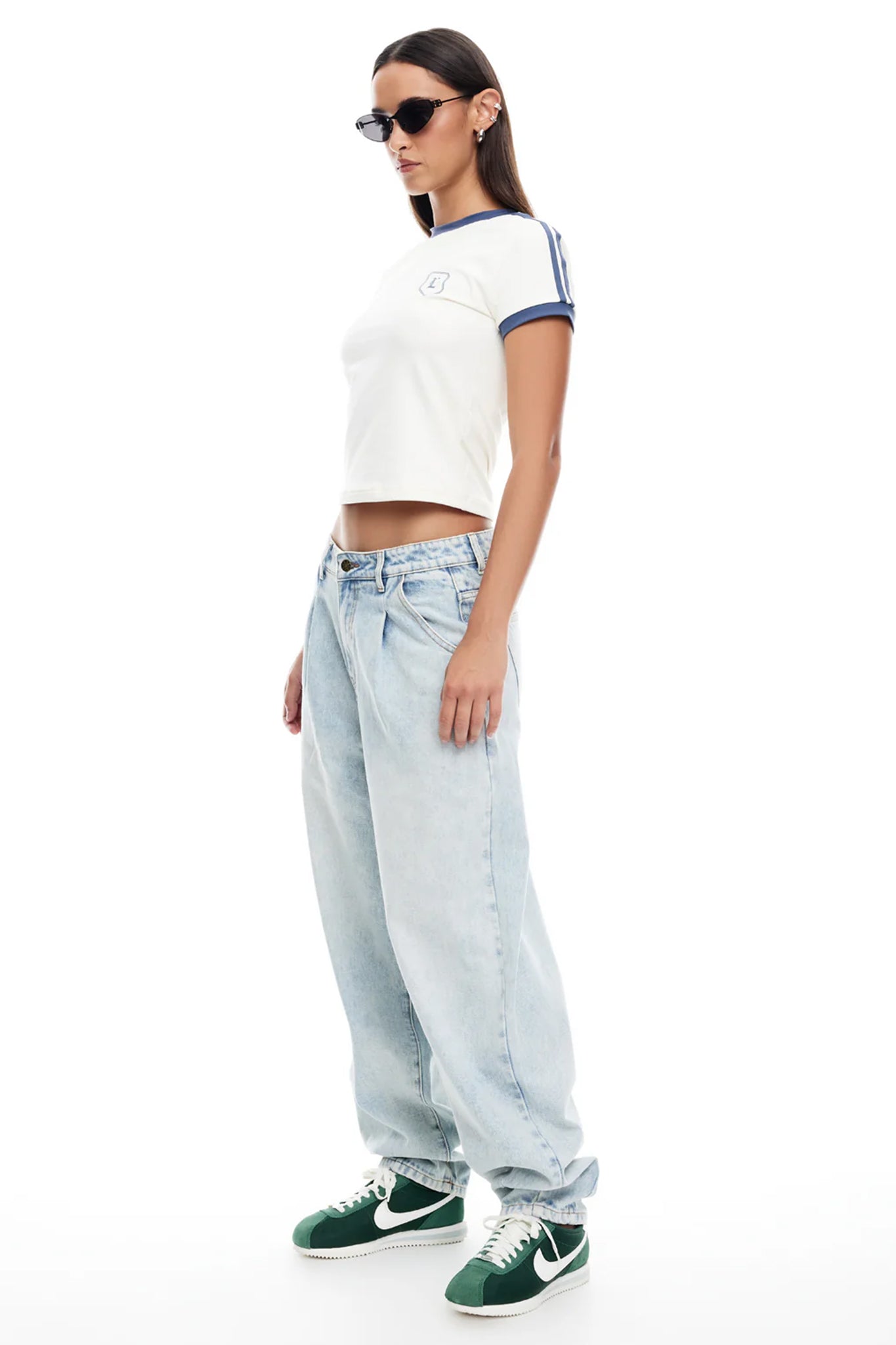 LIONESS On My Way Denim Jeans Light Denim