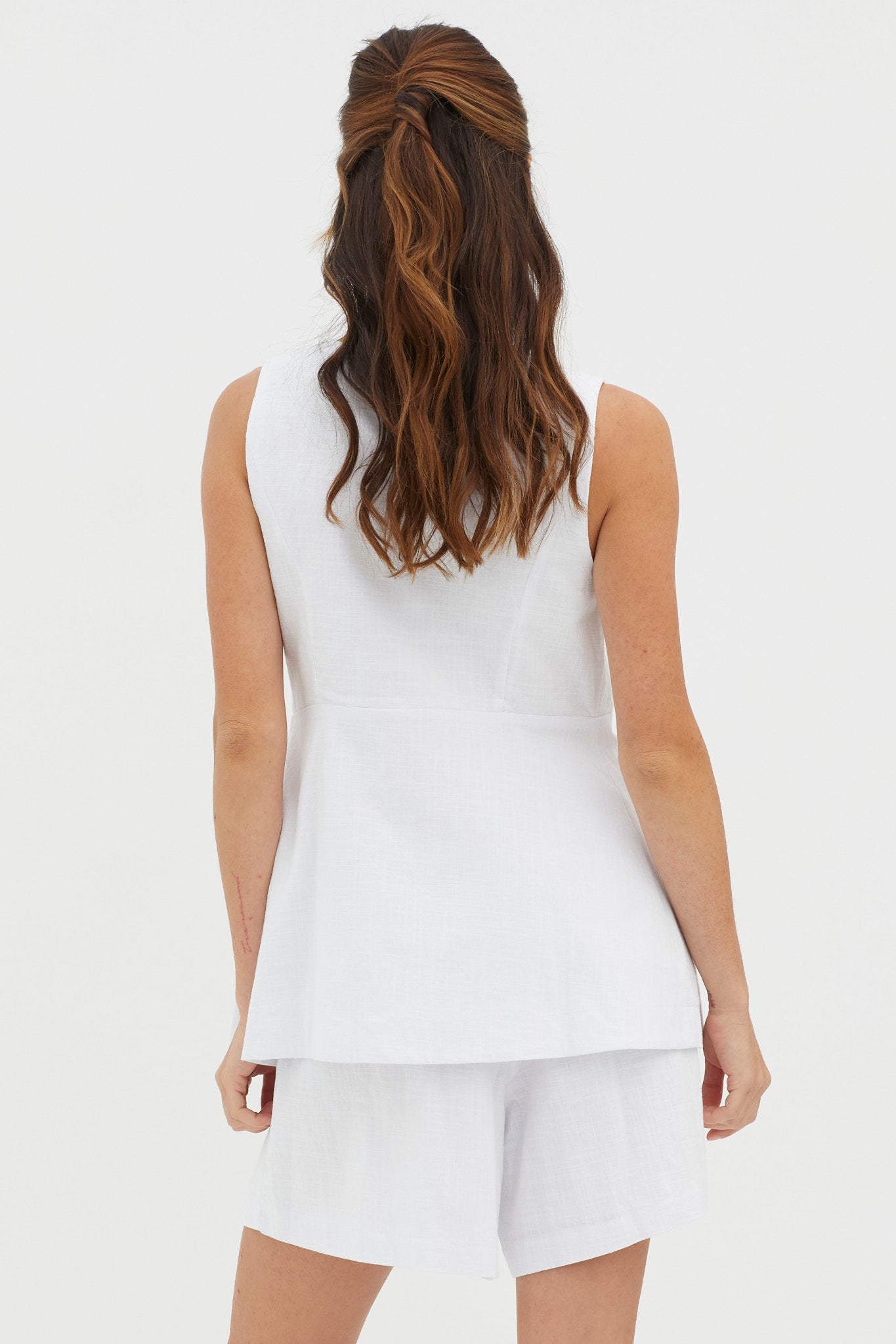 Philomena Pleat Shorts White