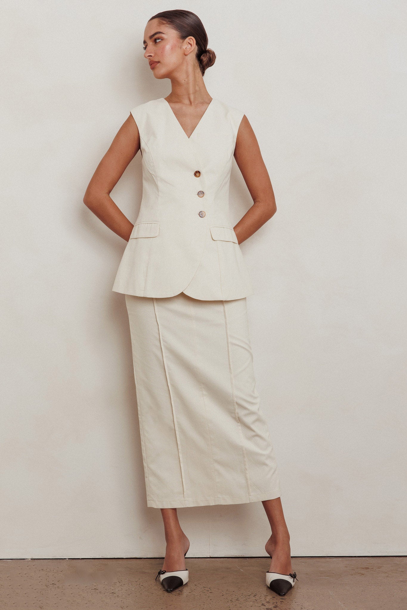 Sweet Treat Column Maxi Skirt Oat
