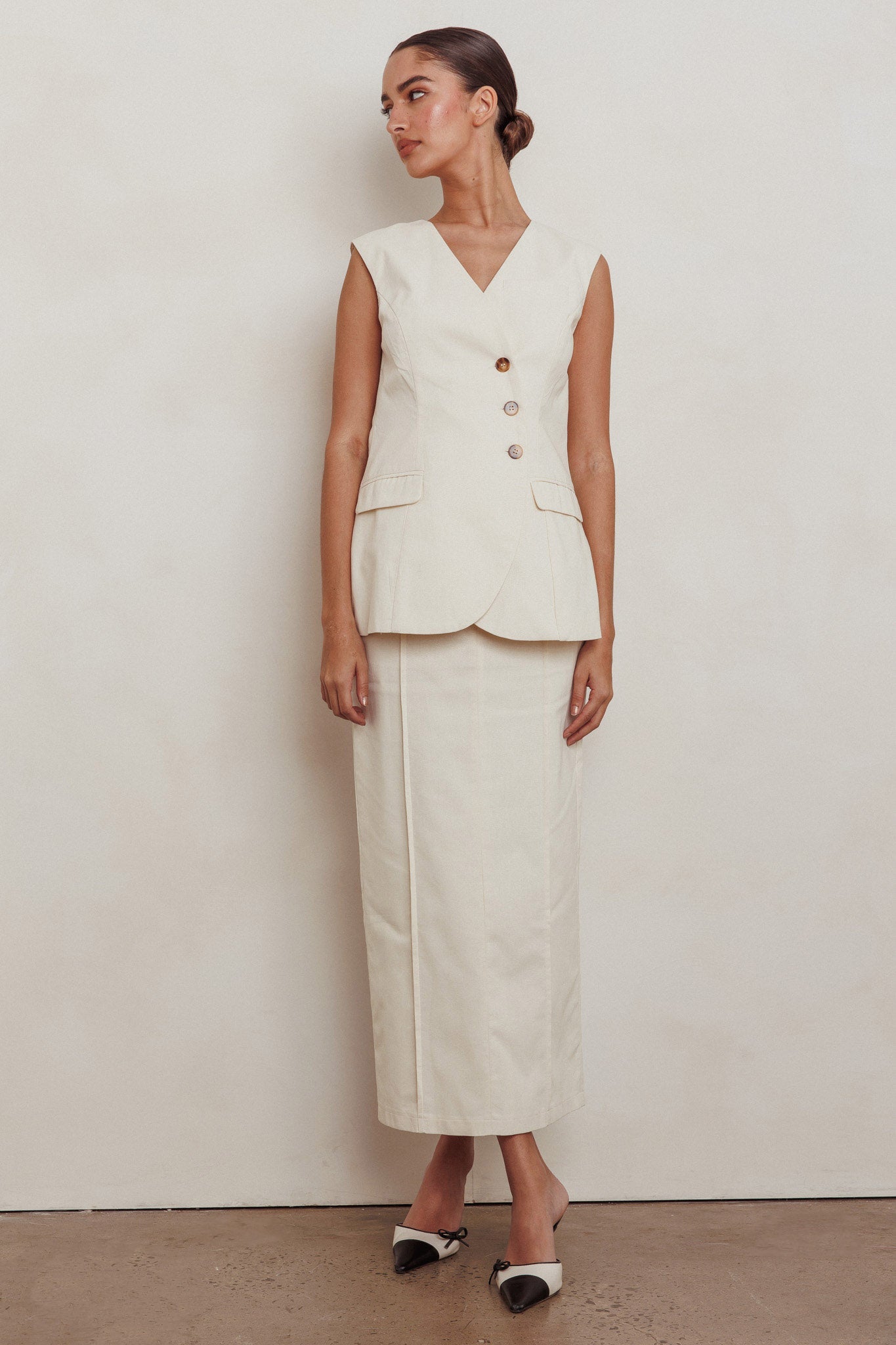 Sweet Treat Column Maxi Skirt Oat