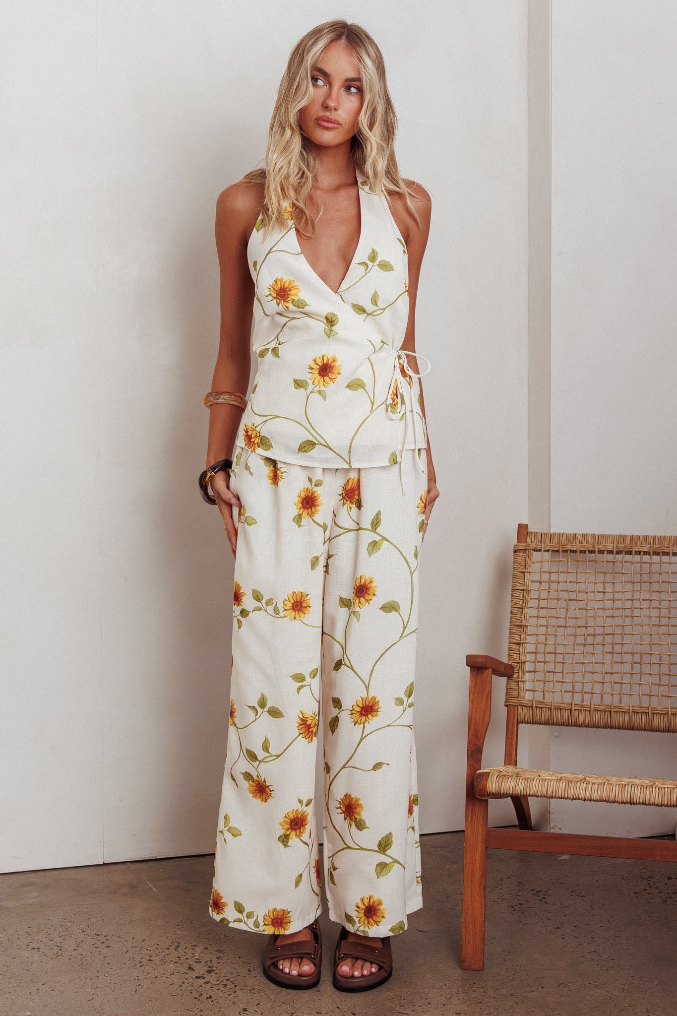 Sway Drawstring Pants Sunflower