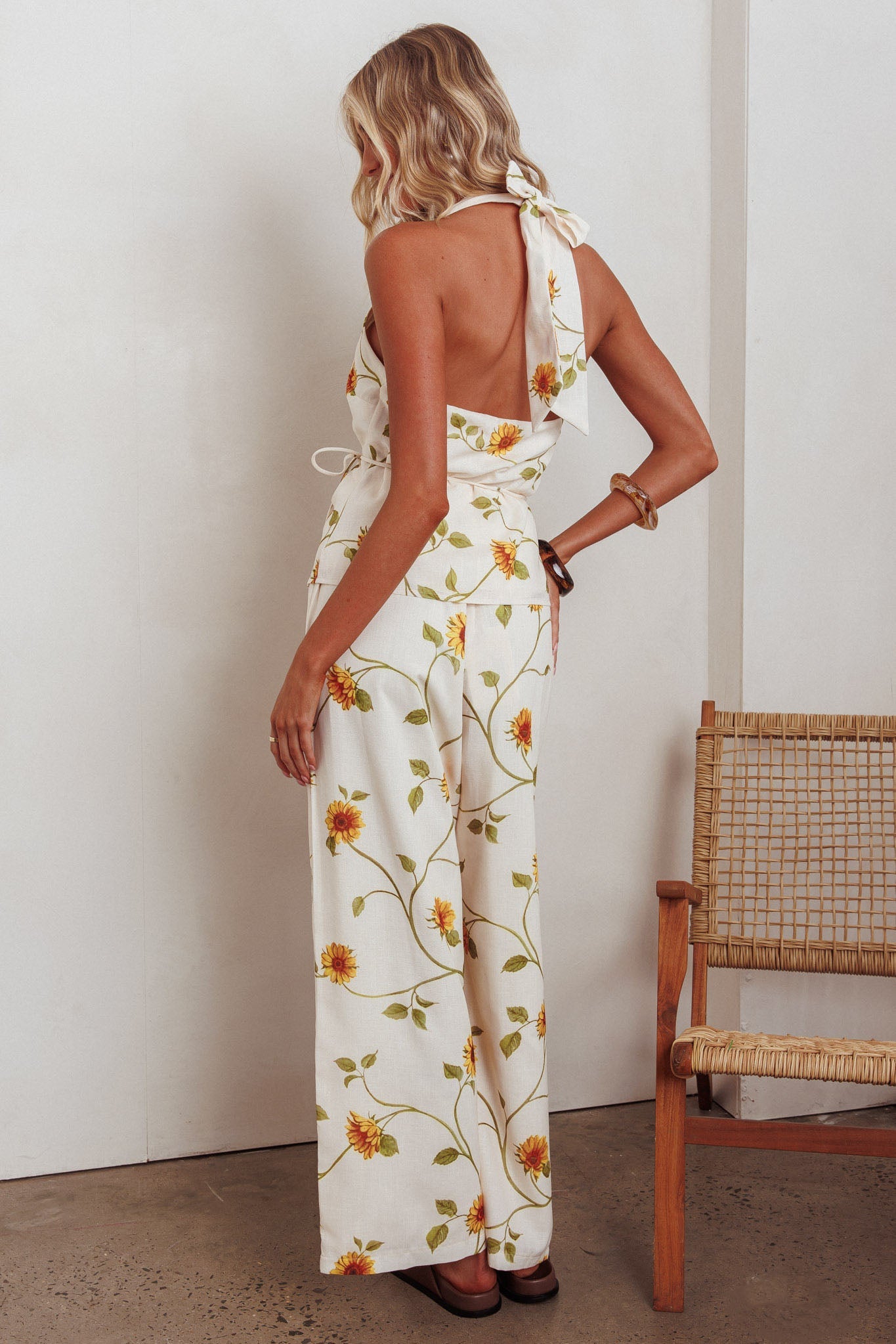 Sway Drawstring Pants Sunflower