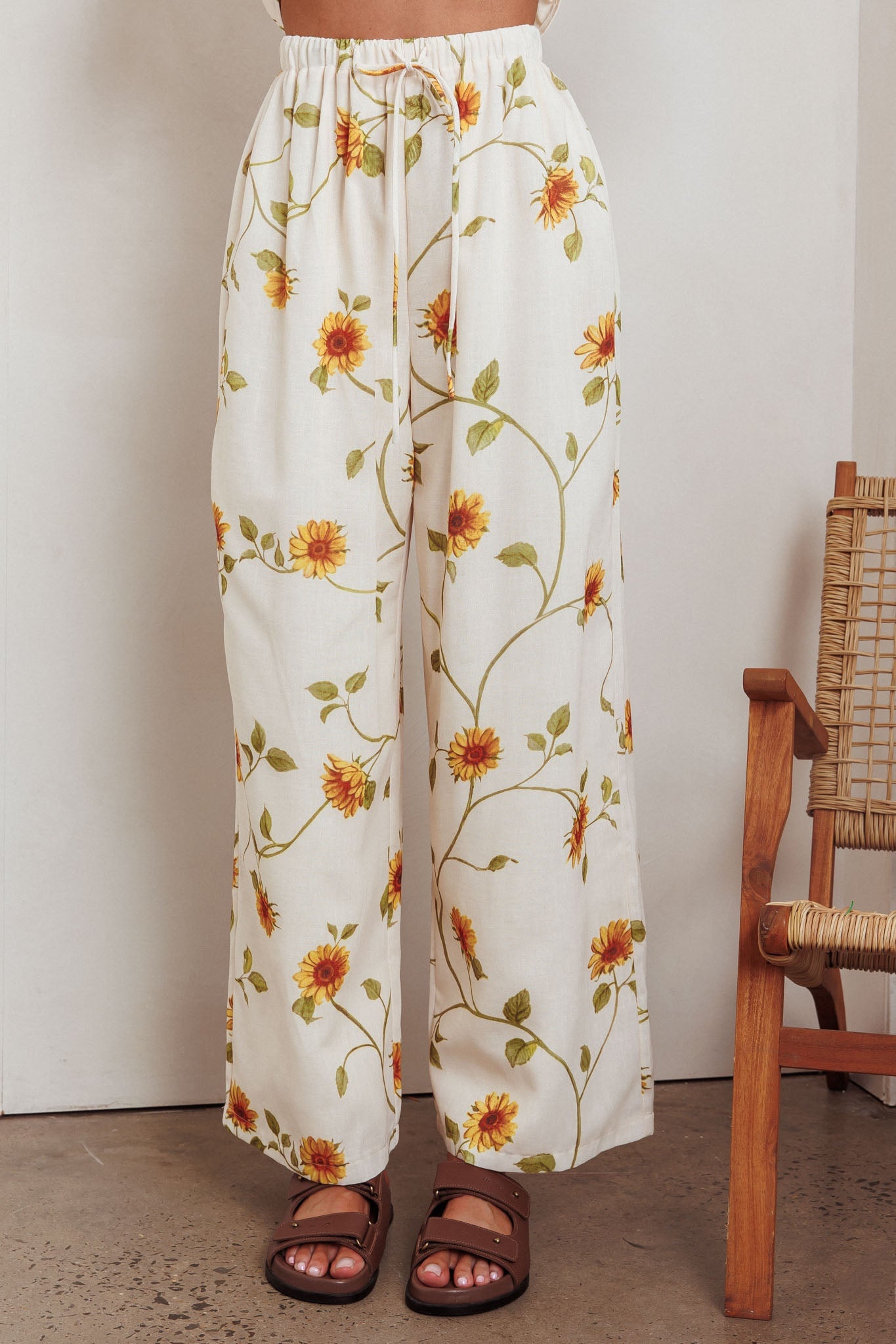 Sway Drawstring Pants Sunflower