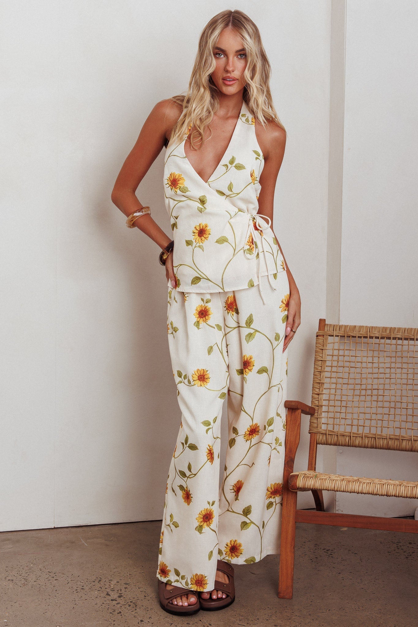 Sway Drawstring Pants Sunflower