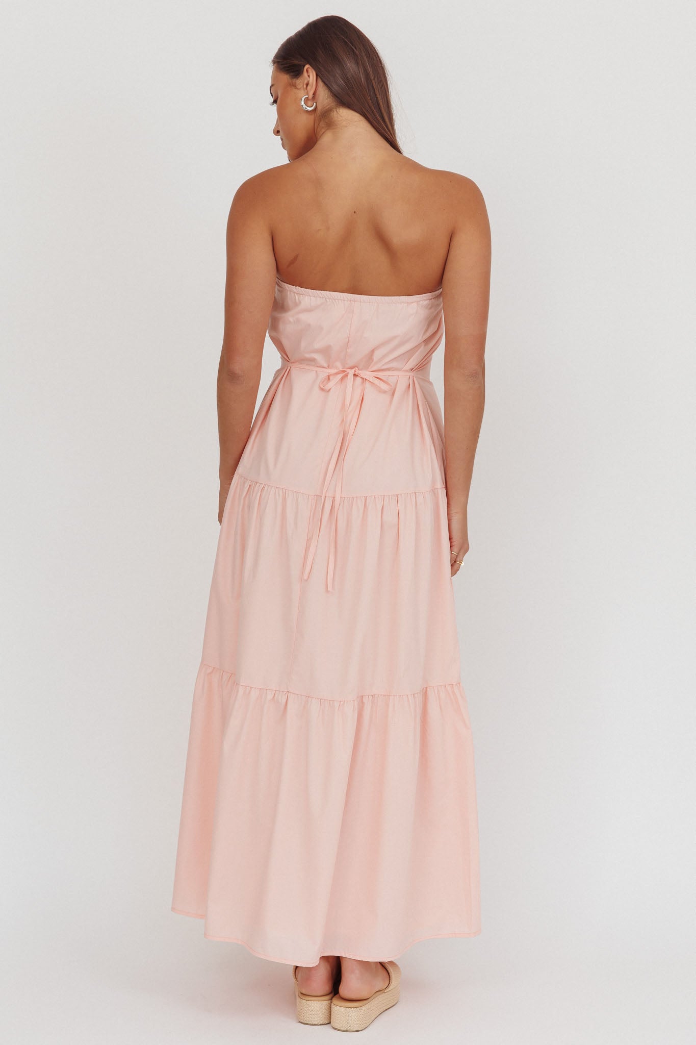 Deisa Pintuck Pleat Maxi Dress Cheek