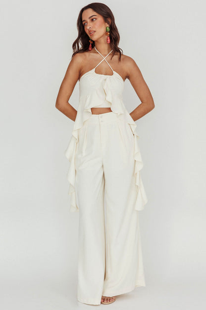Songbird Wide Leg Pants Bone