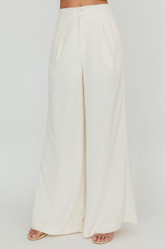 Songbird Wide Leg Pants Bone
