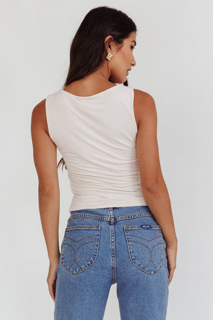 Tabatha U-Neckline Top Bone
