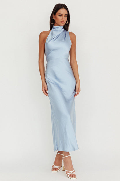 Shana Halterneck Maxi Dress Blue