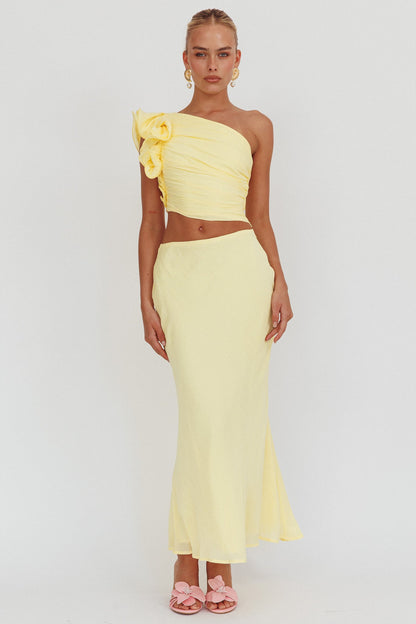 Deanna Maxi Skirt Lemon