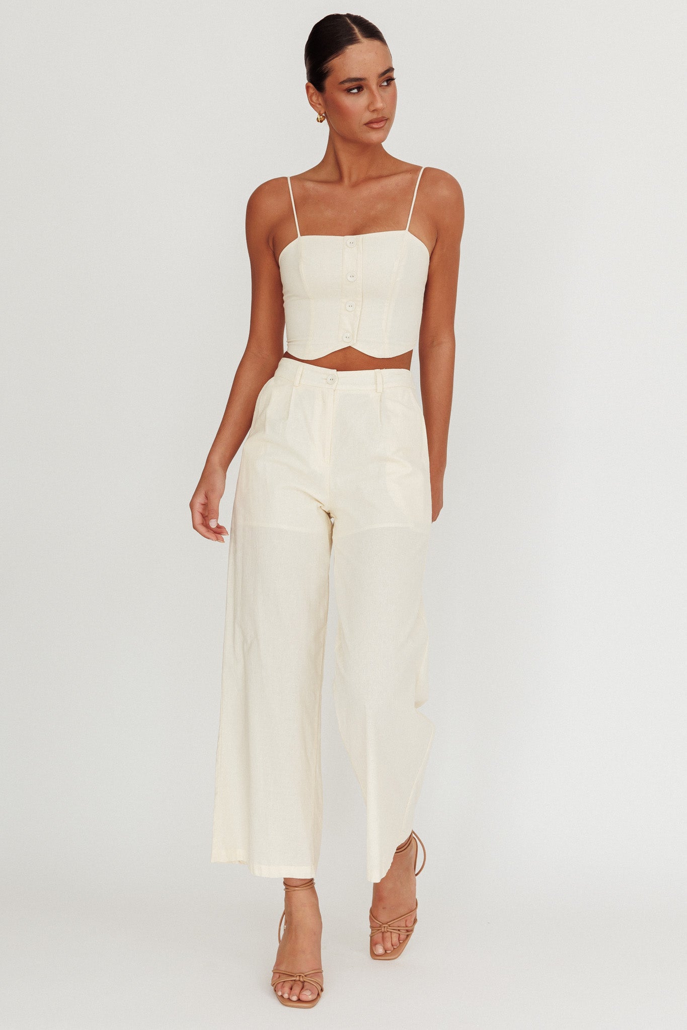 Breathless Wide Leg Pant Oat