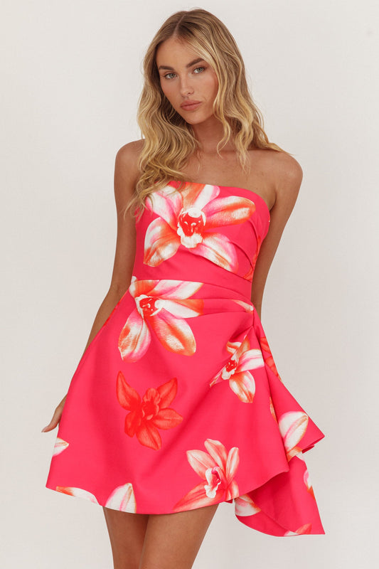 Minnesota Strapless Mini Dress Orchid Pink