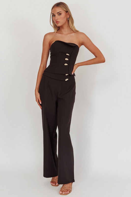 Ishani Hardware Decoration Pants Black