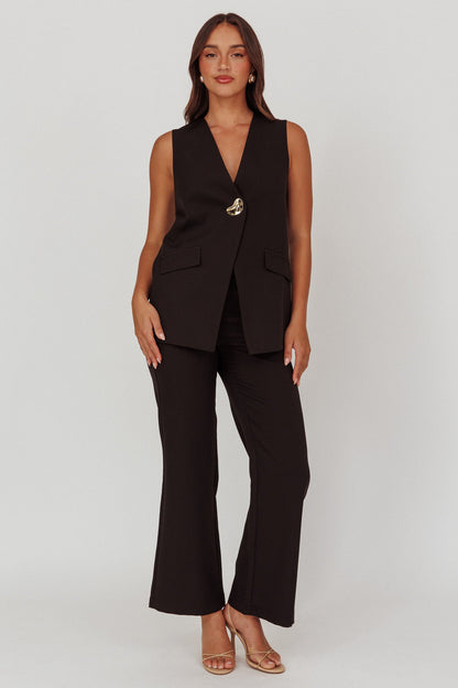 Fair Play High Waist Pants Black