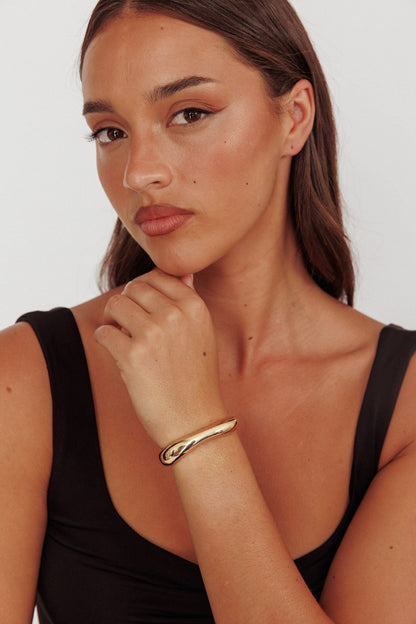 Jamaica Curvilinear Cuff Gold