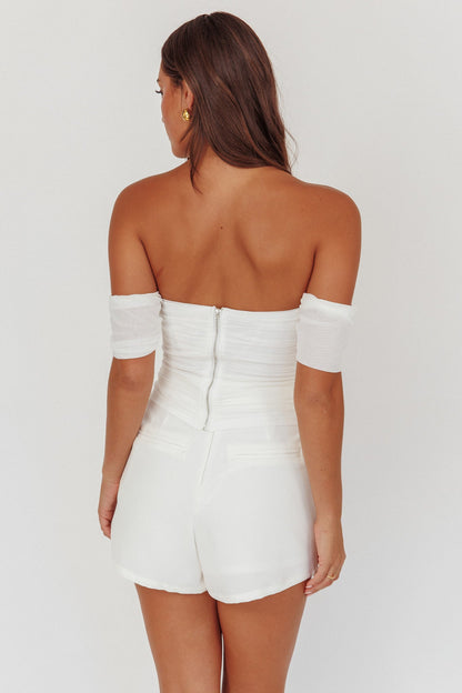 Melonie Off-Shoulder Top White