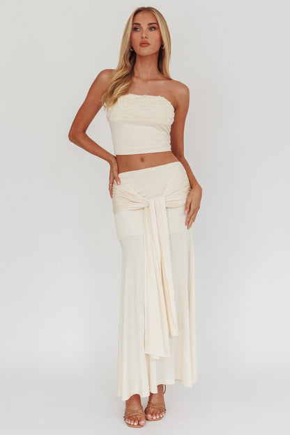Night Market Hip Tie Maxi Skirt Butter