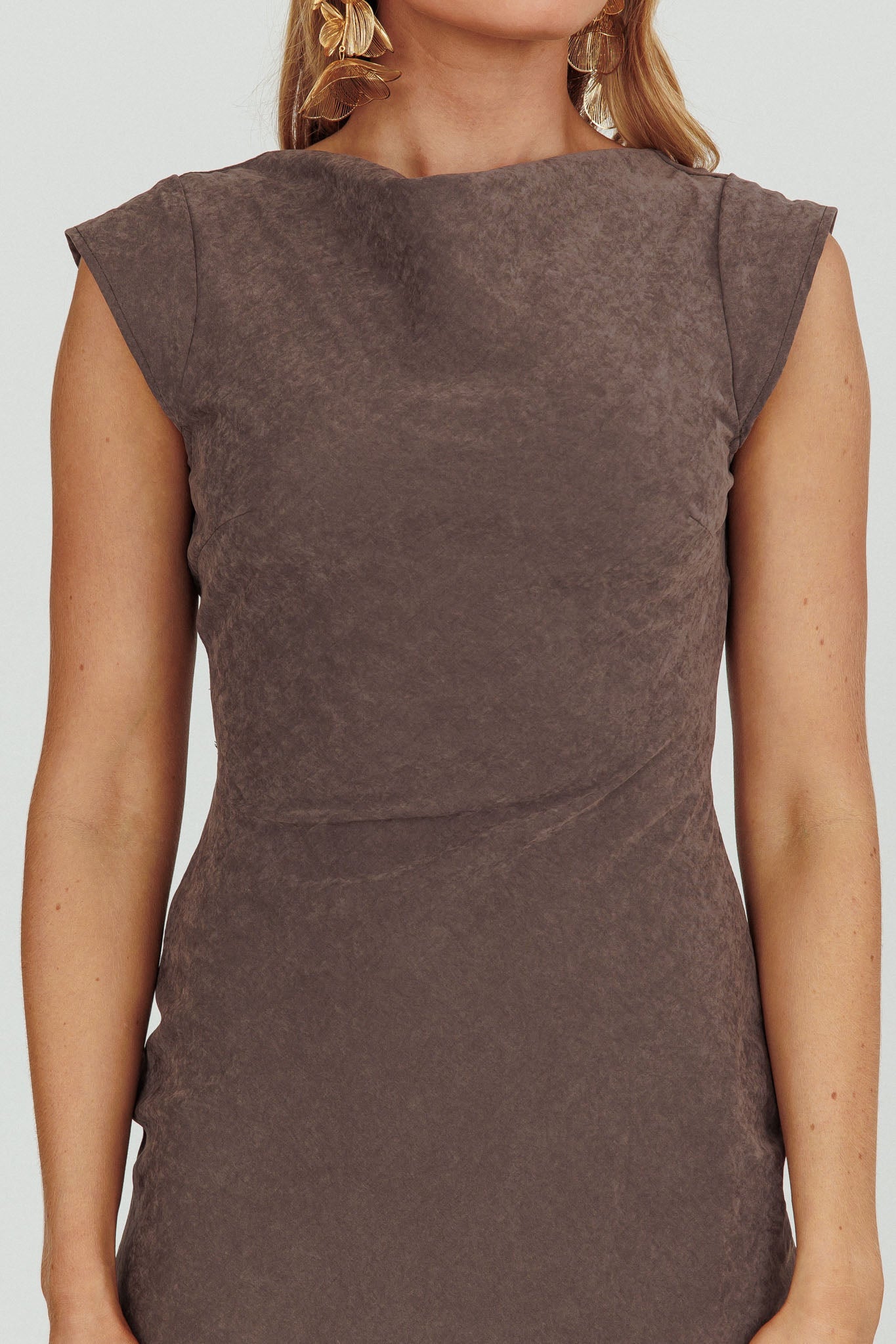 Maysa Cowl Back Maxi Dress Charcoal