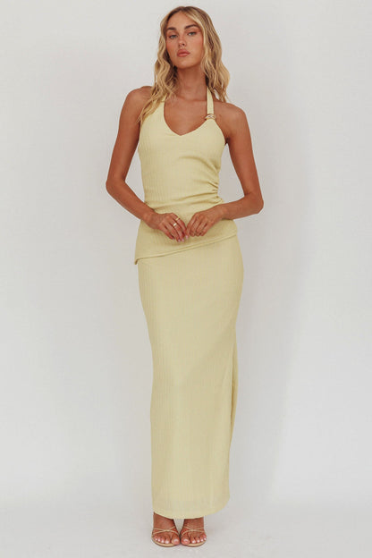 Always Ready Side Split Maxi Skirt Sage