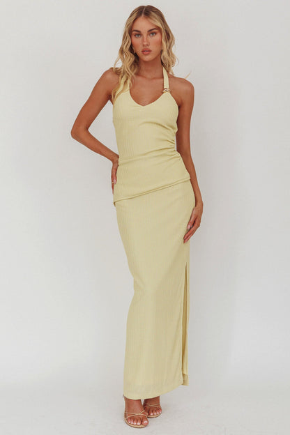 Always Ready Side Split Maxi Skirt Sage