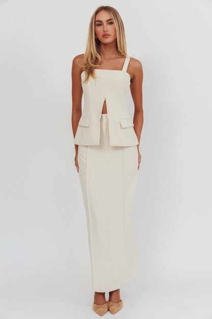 Like I Do Maxi Skirt Cream