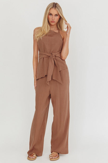 Eniola Drawstring Pants Chocolate