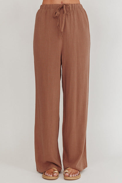 Eniola Drawstring Pants Chocolate