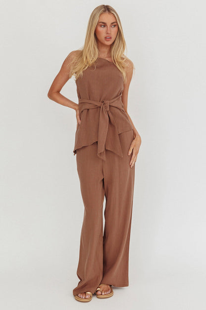 Eniola Drawstring Pants Chocolate