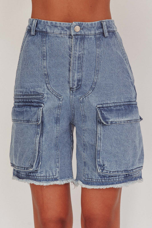 Tardy Cargo Short Jorts Denim