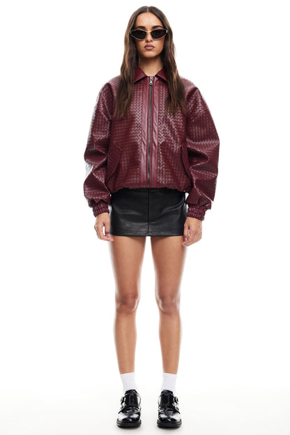 LIONESS Kenny Bomber Jacket Burgundy