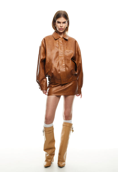 LIONESS Kenny Bomber Jacket Tan