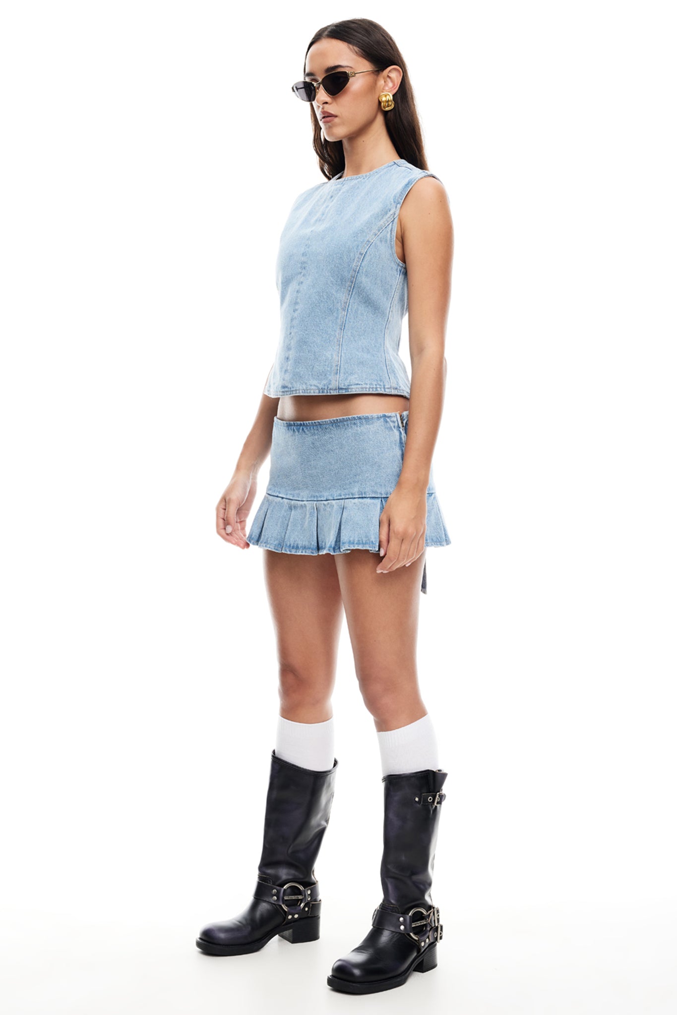 LIONESS Countryside Top Denim