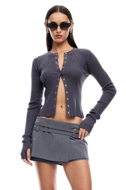 LIONESS Ivy League Top Charcoal